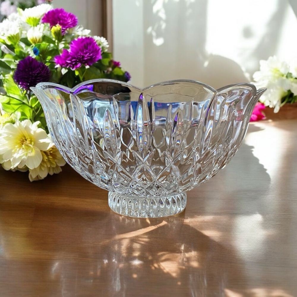 Gorham Lady Anne Full Lead Crystal Bowl - Scalloped 10"